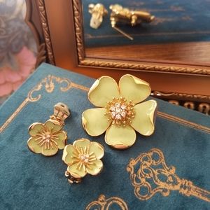 Ciner Enamel Pin/Earrings Boxed Set Saks 5th Ave